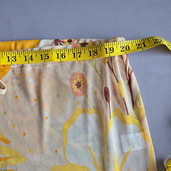 Shore Life Sheer Mesh Floral Coverup Pants Women's 1X Retro Tropical Hawaiian - Picture 11 of 13